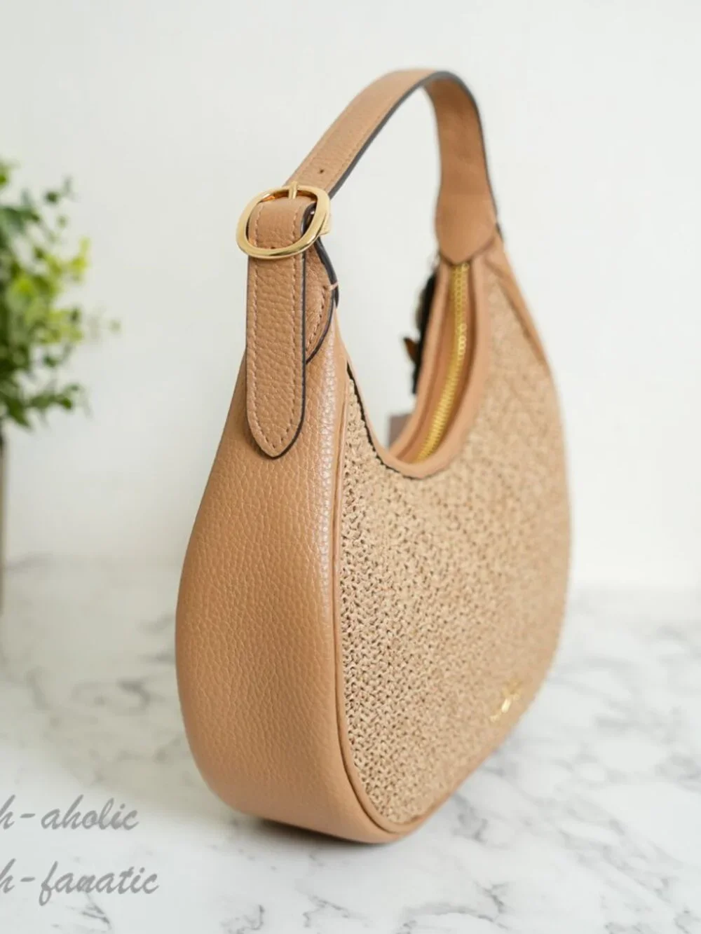 Coach CDX20 Emily Shoulder Bag Crossbody straw/Gold/Toast NWT - Picture 4 of 11